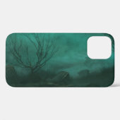verlaten begraafplaats maanverlichte nachtscène Case-Mate iPhone case (Achterkant (horizontaal))