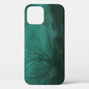verlaten begraafplaats maanverlichte nachtscène Case-Mate iPhone case