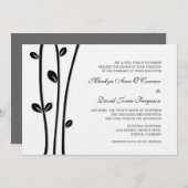 Verlaten Black Branches Wedding Kaart (Voorkant / Achterkant)