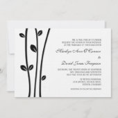 Verlaten Black Branches Wedding Kaart (Voorkant)