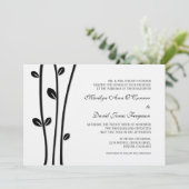 Verlaten Black Branches Wedding Kaart (Staand voorkant)