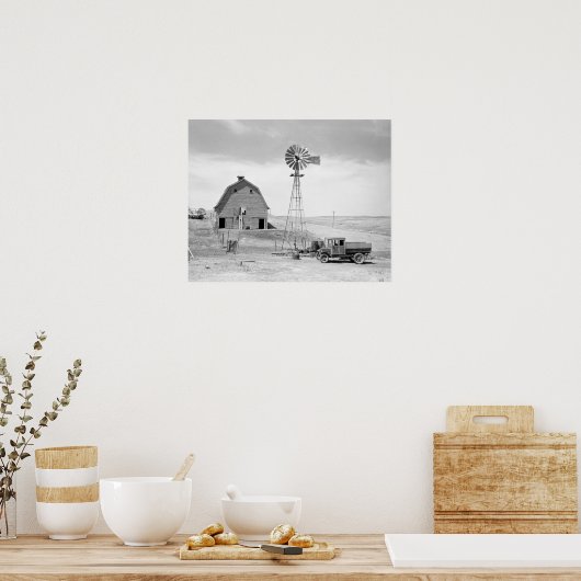 Verlaten Boerderij, 1936.  foto Poster (Keuken)