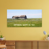 Verlaten Boerderij Gebouwen op Prairie Canvas Afdruk (Insitu (Woonkamer))