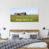 Verlaten Boerderij Gebouwen op Prairie Canvas Afdruk (Insitu (Slaapkamer))