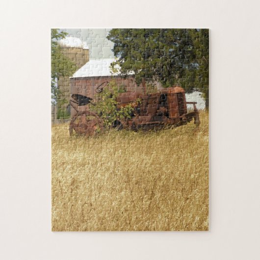 Verlaten Boerderij tractor - 11x14 - 252 pc's. Legpuzzel (Verticaal)