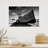 Verlaten boot op Dungeness Beach Poster (Keuken)
