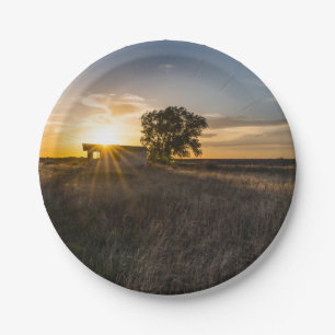 Verlaten Borden van zonnebrand in Shed Colorado Papieren Bordje