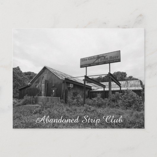 Verlaten Briefkaart Strip Club (Voorkant)