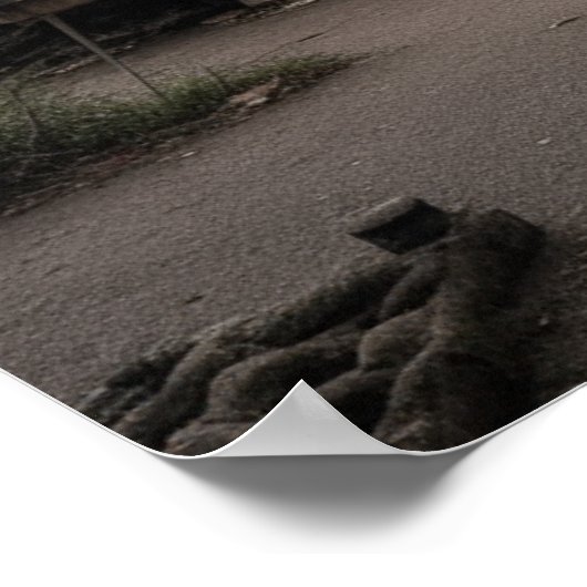 Verlaten Carnaval Leeg reuzenrad en tent Poster (Hoek)