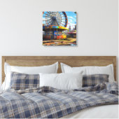 Verlaten carnaval reuzenrad Ai art Canvas Afdruk (Insitu (Slaapkamer))