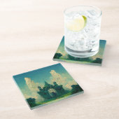 Verlaten Chateau Fantasy Sci-Fi Glazen Onderzetter (Schuin)