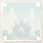 Verlaten Chateau Fantasy Sci-Fi Glazen Onderzetter (Achterkant)