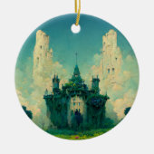 Verlaten Chateau Fantasy Sci-Fi Keramisch Ornament (Voorkant)