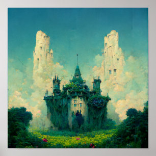 Verlaten Chateau Fantasy Sci-Fi Poster