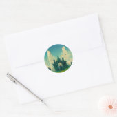 Verlaten Chateau Fantasy Sci-Fi Ronde Sticker (Envelop)