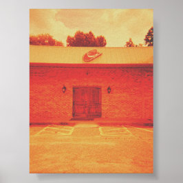 Verlaten cowboybar poster