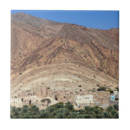 Verlaten dorp Birkat Al Mawz - Oman Tegeltje