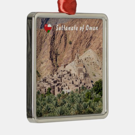 Verlaten dorp Birkat-Al-Mouz - Oman Metalen Ornament (Rechts)