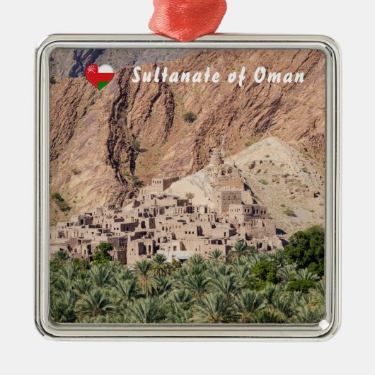 Verlaten dorp Birkat-Al-Mouz - Oman Metalen Ornament (Voorkant)