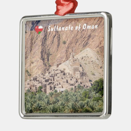 Verlaten dorp Birkat-Al-Mouz - Oman Metalen Ornament (Links)