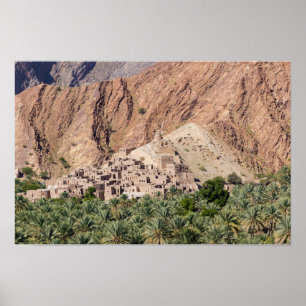 Verlaten dorp Birkat-Al-Mouz - Oman Poster