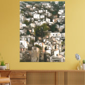 Verlaten dorp van het Kayakoy Fethiye-landschapsku Canvas Afdruk (Insitu (Woonkamer))
