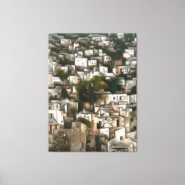 Verlaten dorp van het Kayakoy Fethiye-landschapsku Canvas Afdruk