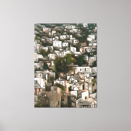 Verlaten dorp van het Kayakoy Fethiye-landschapsku Canvas Afdruk (Voorkant)