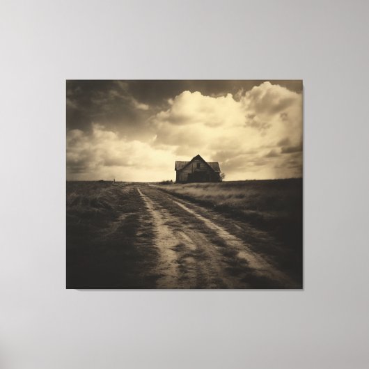 Verlaten echo's rustieke  ingetogen effect canvas afdruk (Voorkant)