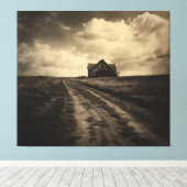 Verlaten echo's rustieke  ingetogen effect canvas afdruk (Insitu (Houten vloer))