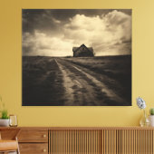 Verlaten echo's rustieke  ingetogen effect canvas afdruk (Insitu (Woonkamer))