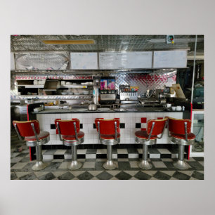 Verlaten Eetcafé Poster