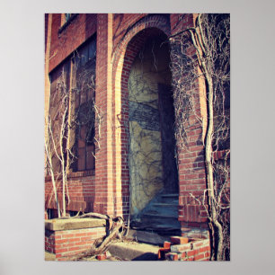 Verlaten en gebroken poster