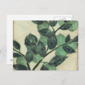 Verlaten en vertakkingen op de achtergrond van Cre Briefkaart (Voorkant / Achterkant)