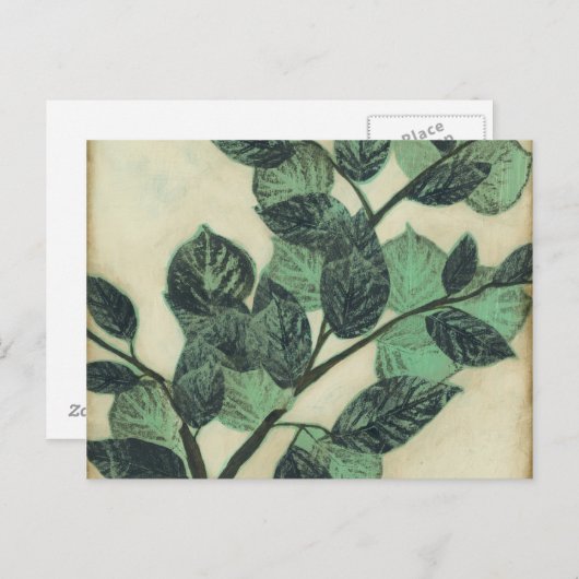 Verlaten en vertakkingen op de achtergrond van Cre Briefkaart (Voorkant / Achterkant)