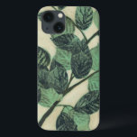 Verlaten en vertakkingen op de achtergrond van Cre Case-Mate iPhone Case<br><div class="desc">Levendige groene bladeren en takken rusten op een crèmeachtergrond in deze afdruk van Jennifer Goldberger. Naarmate het seizoen verandert,  blijven de kleuren op deze bladeren hetzelfde,  wat een beetje consistentie in je leven brengt.</div>