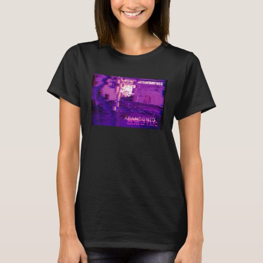 Verlaten esthetische dampgolf t-shirt (Voorkant)