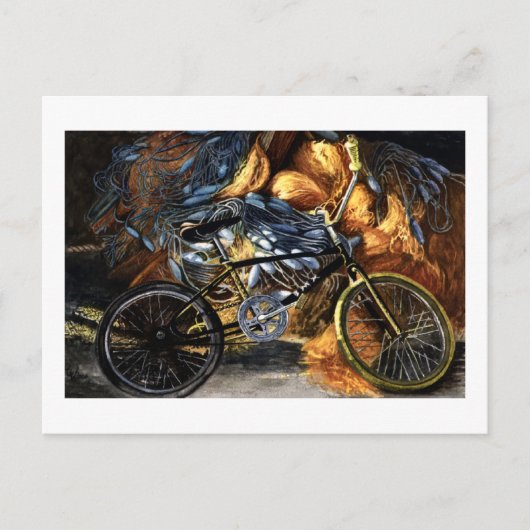 Verlaten fiets briefkaart (Voorkant)