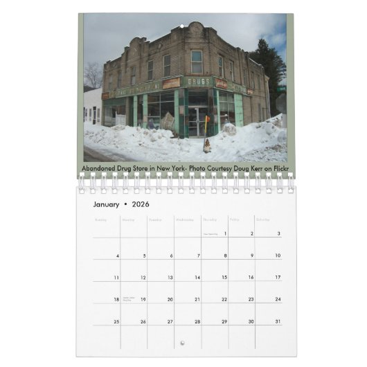 Verlaten: Fotografie-kalender voor het doden van p Kalender (Jan 2026)