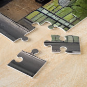 Verlaten gebouw Abstracte AI Art Legpuzzel (Zijkant)