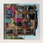 Verlaten gebouw Abstracte AI Art Legpuzzel (Horizontaal)