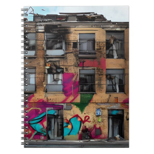 Verlaten Gebouw Abstracte AI Kunst Notitieboek