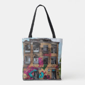 Verlaten Gebouw Abstracte AI Kunst Tote Bag (Achterkant)