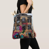 Verlaten Gebouw Abstracte AI Kunst Tote Bag (Dichtbij)