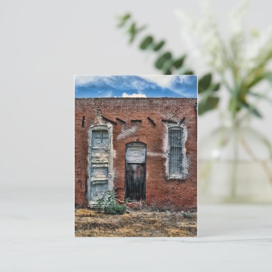 Verlaten gebouw briefkaart (Staand voorkant)