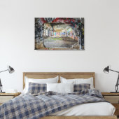 Verlaten gebouw Gat in Muur Graffiti Art Canvas Afdruk (Insitu (Slaapkamer))