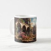 Verlaten gebouw in de fantasiewereld koffiemok (Voorkant links)