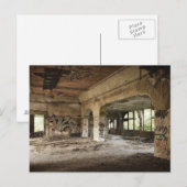 Verlaten Gebouw links naar het Briefkaart van het  (Voorkant / Achterkant)