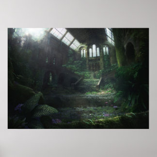 Verlaten gebouw poster