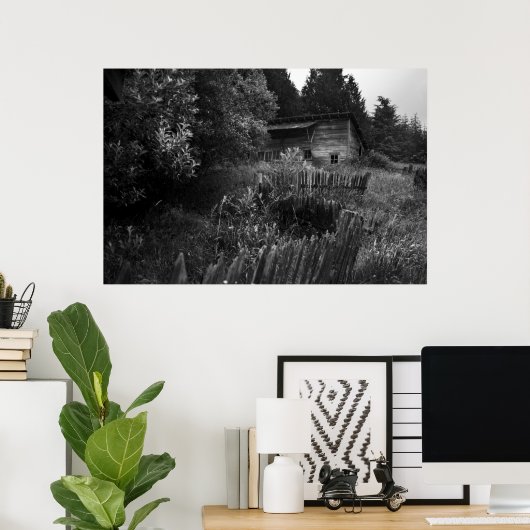 Verlaten gebouw poster (Thuiskantoor)